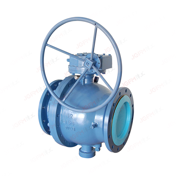 蝸輪固定式法蘭球閥